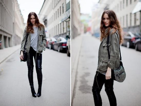 military fashion street style image of military fashion street style