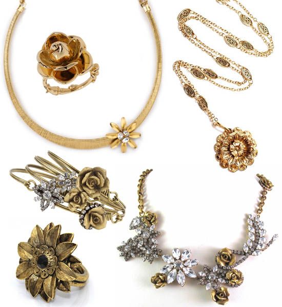 Gold Flower Jewelry