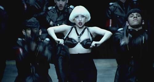 image of lady gaga bowl cut hairdo
