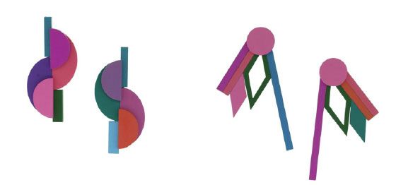 Rachel Gilman colorblock earrings