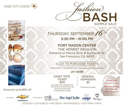 /"Sassy image of Sassy City Chick Fashion Bash Sample Sale