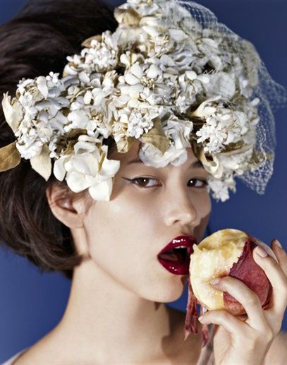 Kiko Mizuhara peach in the NYC Barneys Campaign image of Kiko Mizuhara peach in the NYC Barneys Campaign