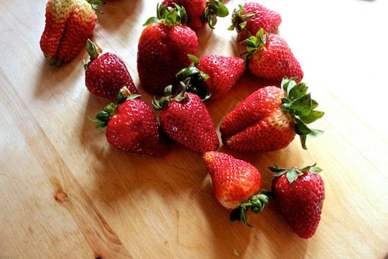 image of Strawberries on cutting board