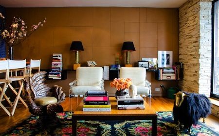 Coffee table books on display