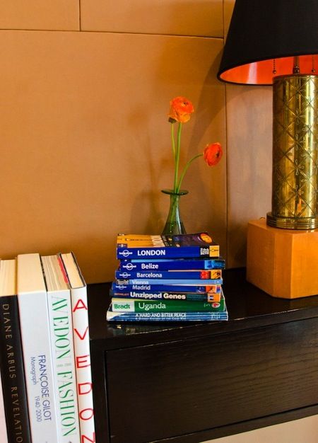 Coffee table books on display