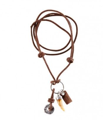 hm leather charm necklace image of hm leather charm necklace