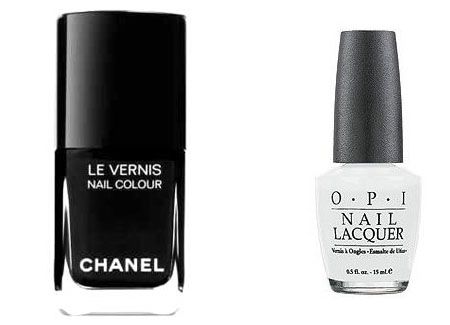 Black and white nail polish trends