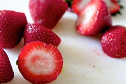 fresh cut Strawberries Strawberries