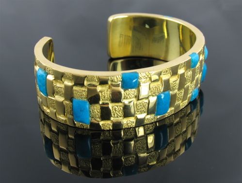 18 kt Basketweave bracelet by Ben Nighthorse image of 18 kt Basketweave bracelet by Ben Nighthorse