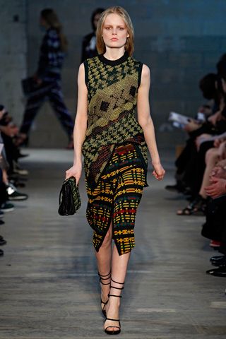 Proenza Schoeuler Fall 2011 RTW-Navajo tribal Style Proenza Schouler Fall 2011 RTW- Navajo tribal style- Laurel Schaffer - Downright Red