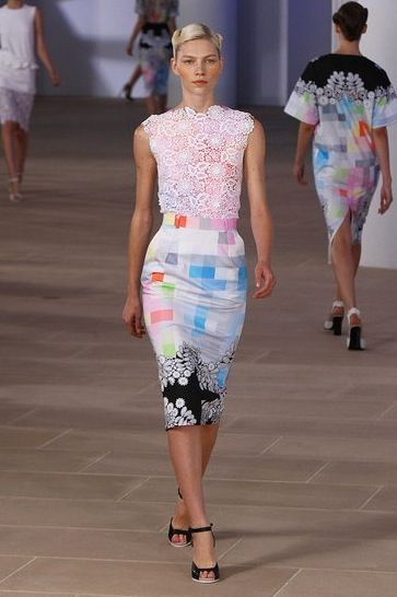 Preen Spring 2012 colorblock dress image of Preen Spring 2012 colorblock dress