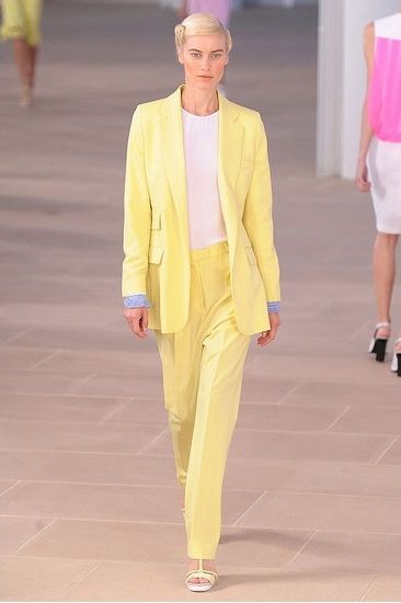 Preen Spring 2012 yellow pantsuit image of Preen Spring 2012 yellow pantsuit