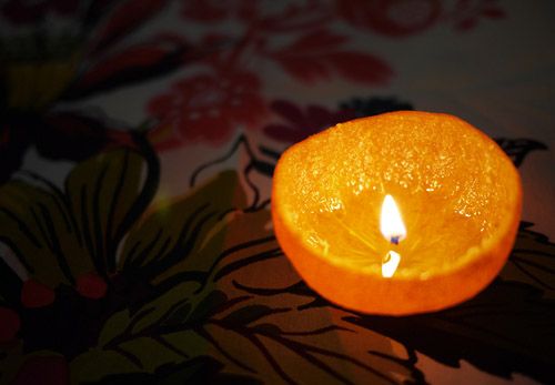 DIY Satsuma candle