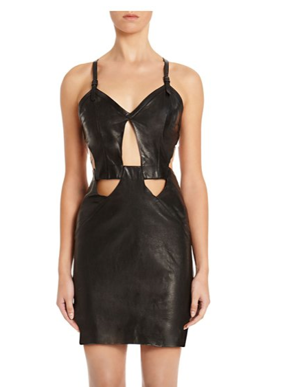 A Wang Cutout Leather Dress