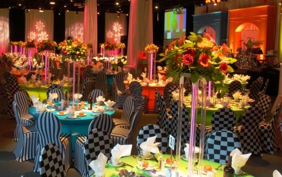 colorful dinner event decor image of colorful dinner event decor