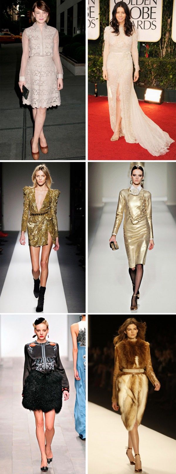 Lace Dresses Gold Dresses Fur Dresses Spring 2012 image of Lace Dresses, Gold Dresses, and Fur Dresses Spring 2012