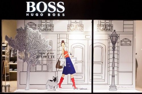 Hugo Boss love story display