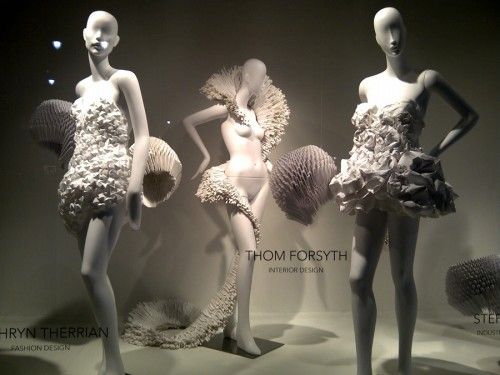 Macys Manhattan paper dress display