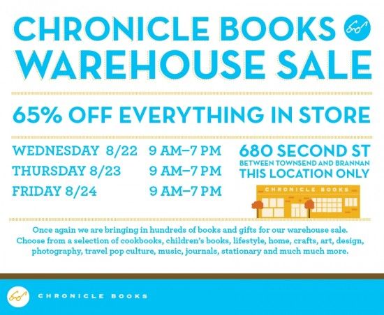 Chronicle Books Warehouse Sale Flyer image of Chronicle Books Warehouse Sale Flyer